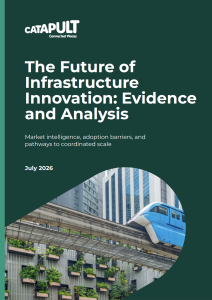 Report cover featuring image of monorail travelling through a city.
