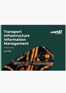 Night-time aerial view of roads and transport networks featured on an Information Management report cover