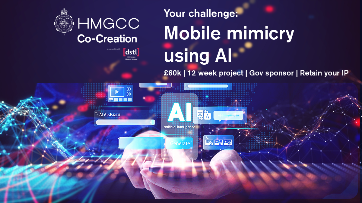 HMGCC Co-Creation: Mobile mimicry using AI